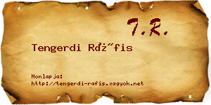 Tengerdi Ráfis névjegykártya